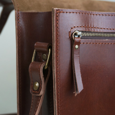 Cartera Holanda horizontal en color tabaco