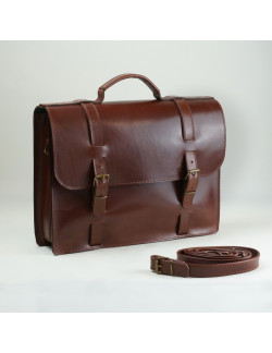 Cartera Mateo en color tabaco