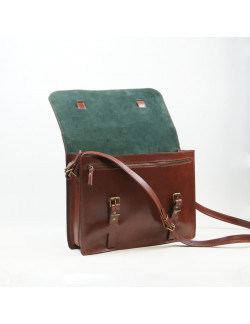 Cartera Mateo en color tabaco