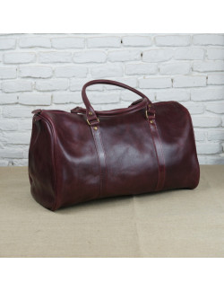Bolsa de Viaje en color burdeos cosida en burdeos
