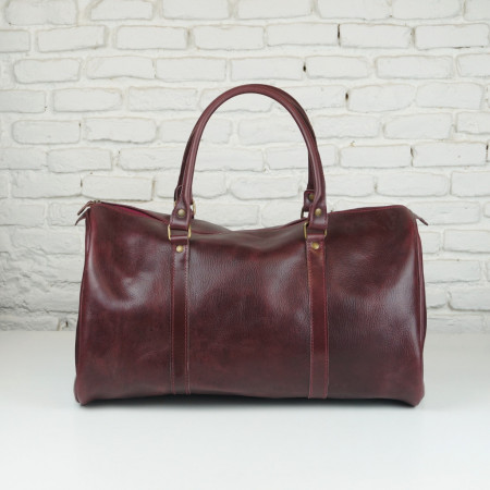 Bolsa de Viaje en color burdeos cosida en burdeos