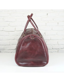 Bolsa de Viaje en color burdeos cosida en burdeos