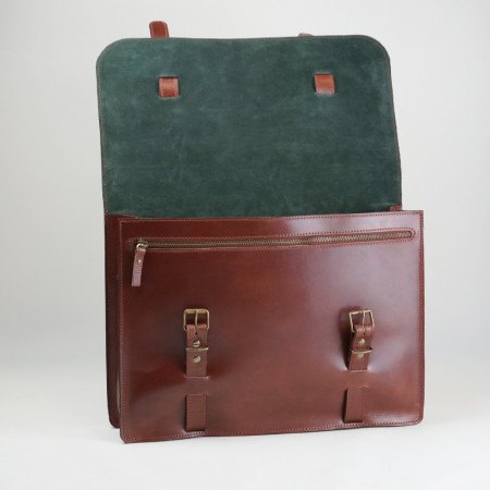 Cartera Mateo en color tabaco