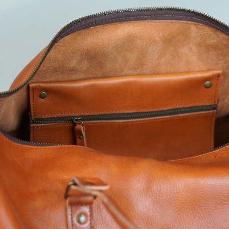 Bolsa de Viaje en color original cosida en marrón