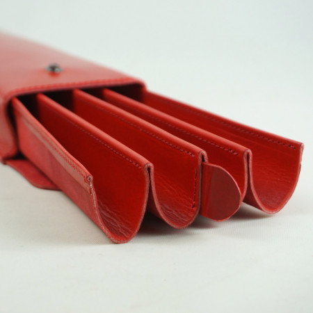 Funda Abanico para pinceles en rojo