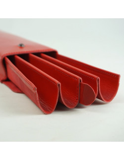 Funda Abanico para pinceles en rojo