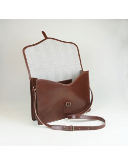 Cartera Prieto en color tabaco