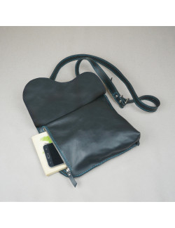 Gabi en negro cosido en turquesa