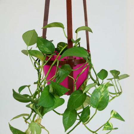 Macetero en color tabaco