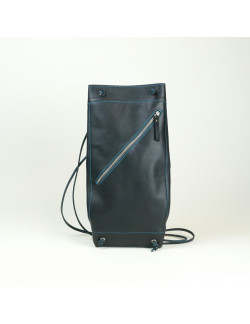 Talego color negro cosido en turquesa