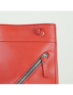 Talego color rojo cosido en burdeos claro