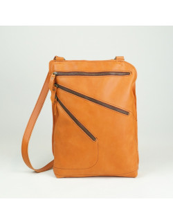 Octavia en color calabaza cosida en marrón