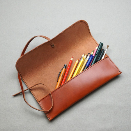 Plumier en piel original