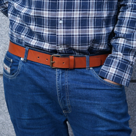 Cinturón original, hebilla Mod 1 en oro viejo