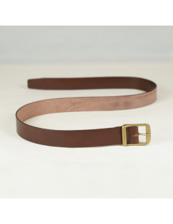 Cinturón tabaco, hebilla Mod 3 en oro viejo
