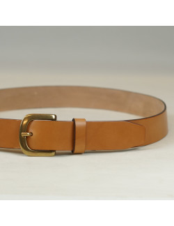 Cinturón miel, hebilla Mod 4 en oro viejo