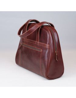 Carlota en color tabaco cosida en naranja