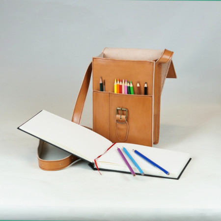 Bolso cuaderno de campo en color miel